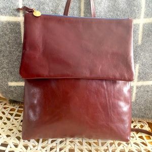 Clare V Agnes Leather Backpack, NWOT, Never Used, Burgundy Color